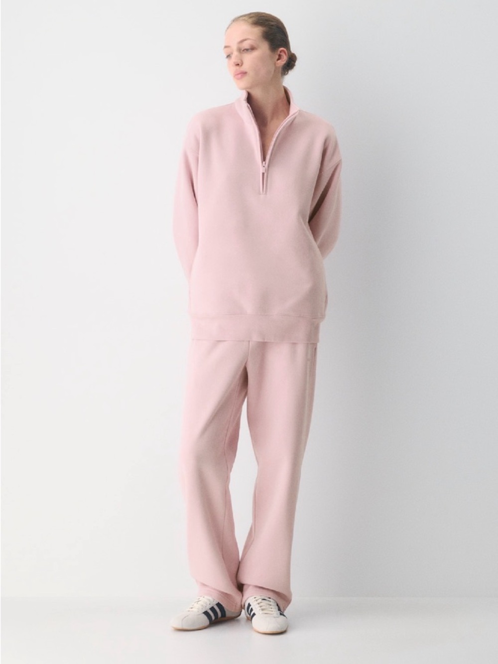 Aritzia Cozy Sweatfleece Boyfriend 1/2 Zip in Villa Pink SOLD OUT ONLINE